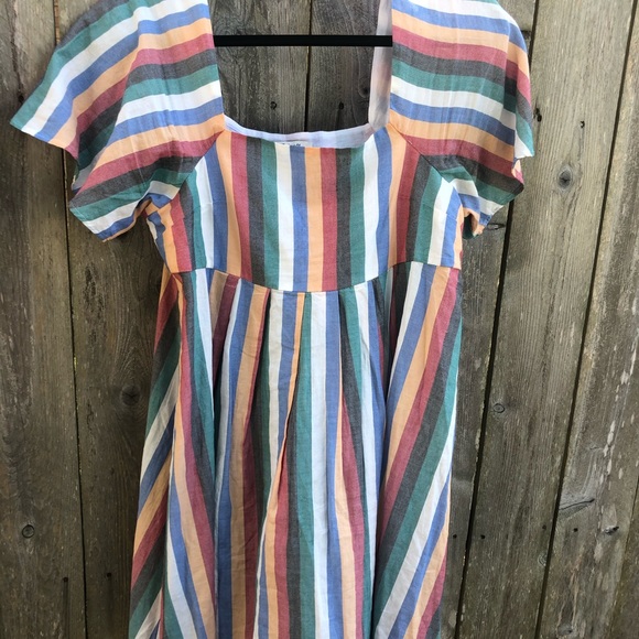 Madewell Dresses & Skirts - Madewell Women Dress Square Neck Festival Striped